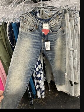 Nwt R13 Boy Straight Washed Blue Women's Slim Jeans